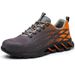 Men’s Shoes Summer Labor Protection Shoes For Men Flying Mesh Surface Breathable Steel Baotou Anti-smashing And Anti-stabbing Protective Shoes_vogvips.com