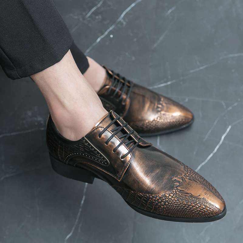 New High-End Formal Leather Men's Height Increasing Business Shoes, Breathable Pointed Toe British Casual Shoes_vogvips.com