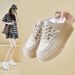 Little White Shoes Female Students Thick-soled Heightening Shoes Mesh Breathable Casual Street Shooting Shoes_vogvips.com