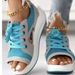 Plus Size Summer Platform Sandals With Thick Soles And Lace Up Design, Size 43, Purple_vogvips.com