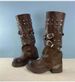 New Model, Women’s Vintage Round-toe, Niche Designer, Long Boots With Rivets, Knight Boots._vogvips.com