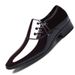 New pointed leather for business attire, men's bright casual shoes, large wedding shoes_vogvips.com
