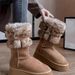 New Northeast Snow Boots High-end Plush Thickened Fluffy Boots Thick-soled Medium Tube Cotton Shoes Are Fashionable And Versatile_vogvips.com
