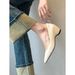 Leather Slip On Women's Shoes Pointed Toe Hidden Wedge Heel Simple Design Versatile For Commuting And Wearing Alone Suitable For Petite Women_vogvips.com