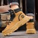 British Style Brown Men's Motorcycle Boots Original Fashion Casual Platform Boots Men Winter Street Leather Ankle Boots_vogvips.com