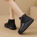 Leather Short Winter New Korean Fashion Women's Fleece-Lined Soft Sole Snow Warm Cotton Boots Wholesale_vogvips.com