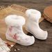 Yiya Cotton Autumn Winter Old Beijing Cloth Shoes High-top Ethnic Style Women's Short Retro Embroidered Boots Paired_vogvips.com