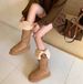 Winter New Style Two-Way Mid-High Tube Snow For Women, Leather And Fur Integrated, Casual Fleece-Lined, Warm Thick-Soled_vogvips.com