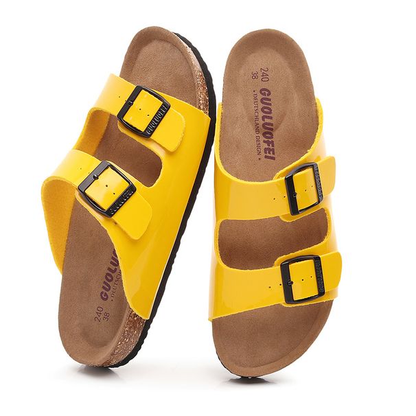 Women's Cork Slide Sandals - Lightweight EVA Sole, Breathable Mesh Lining, Slip-On Beach Clogs For Summer (Yellow & Pink Options)_vogvips.com