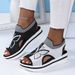 Large Size 2025 Summer New Casual Fly Woven Hollow Fish Mouth Beach Women's Sports Style Sandals_vogvips.com
