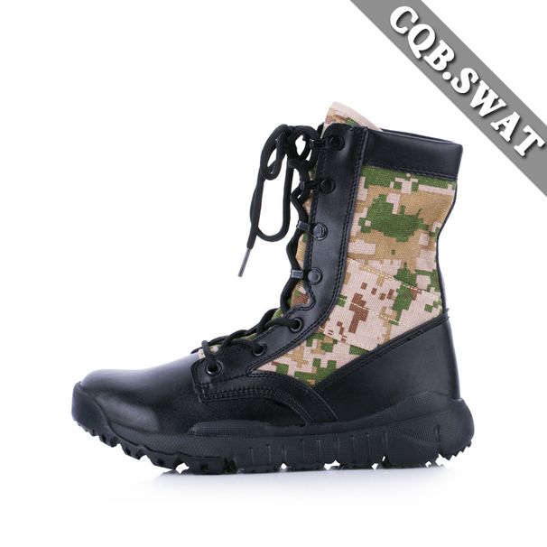 Combat Boots Canvas Lightweight Combat Boots Shock-absorbing High-top Outdoor Tactical Boots Mountaineering Boots_vogvips.com