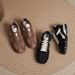 True leather training with women's velvet 2025 autumn and winter new item Forrest Gump versatile soft sole lace up_vogvips.com