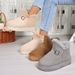 Women's Shoes Large Size Mid Tube Snow Boots For Women Autumn And Winter New Style Slip On Warm Large Cotton Snow Boots For Women_vogvips.com