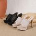 Mesh Waterproof Platform High Heels - Available In Sizes Small To Large - Chunky Heel, Wearable Outdoors,_vogvips.com