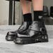 Vintage Paris Martin Boots Thick-soled Heightening Vintage Leather Boots Gothic Men's Boots_vogvips.com