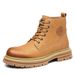 European Warm Series Yellow Winter Fleece Lined Thickened British Style Martin Trendy Workwear Desert Boots Men's Cotton Shoes_vogvips.com