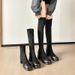 New Guine Leather Chunky Heel Waterproof Platform Sheepskin Over-the-Knee Four-Way Stretch Non-Slip Slim Boots For_vogvips.com