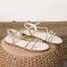 Rhinestone Flat Sandals For Women 2022 Summer Fairy Style One-Strap 42 Large Size Roman Shoes Beach Outdoor Versatile_vogvips.com