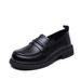 Women's Loafers 2024 Spring And Autumn Thick-Soled Slip-On Retro Versatile British Style Small Shoes Trendy Genuine_vogvips.com