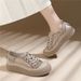Top-layer Cowhide Casual Genuine Leather Sneakers For Women, 2026 New Spring And Autumn Vintage Sneakers, Trendy Travel_vogvips.com