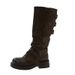 Belt Buckle Pile Thick-Soled Women Over-the-Knee Heel Long Western High Tube Riding Boots_vogvips.com