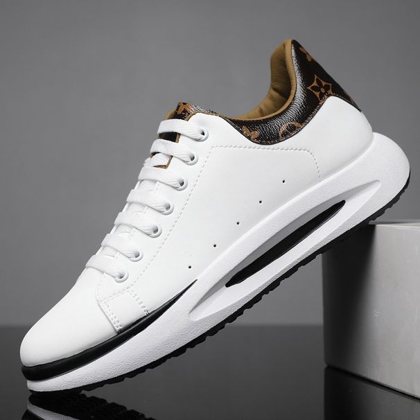 Men's Autumn Small White Shoes PU Pure Raw Straps Sports And Leisure Shoes Men's Sneakers Fashion Men's Shoes Cross-border Net Red Style 202_vogvips.com