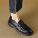 In Stock 6103 Soft Ather Women's Shoes, New Spring And Autumn Black British Loafers, French Retro Sty, Ultra-soft_vogvips.com