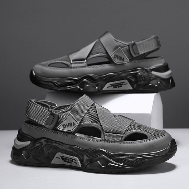 Men S Summer Thick Soled Sandals Non Slip Lightweight Youth Perforated Comfortable To Wear_vogvips.com