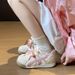 Little White Shoes Hollow Breathable Female Students Heightening Mesh Breathable Board Shoes Platform Casual Shoes_vogvips.com