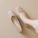 Grandma Shoes Women's Thick Heel French Single Shoes Medium Heel Shallow Mouth Evening Women's Shoes_vogvips.com