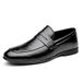 New British Style Loafers For Men, Solid Color Casual Leather Shoes, Slip-On Cowhide Fashion Trend Short Korean Version_vogvips.com