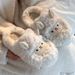 Cute Little Sheep Cotton For Women, Adorable Winter Indoor Home Thick-Soled Non-Slip Maternity Shoes, Fleece-Lined Warm_vogvips.com