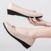 2025 Single Thick Heel Square Toe Loafers Spring And Autumn Women's Plastic Mid-Heel Shoes Summer Fashion Casual_vogvips.com