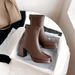French Style Short Boots For Women, Chunky Heel, Waterproof Platform, Back Zipper, 2024 New Korean Version, Autumn And_vogvips.com