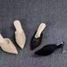 Rhinestone Closed-Toe Women, Thin Summer 2025 New High Heels, Crystal Heel Hollow Backless Mules For Women_vogvips.com