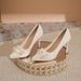 MTX French Style Pearl Waterproof Platform High Heels Women's Engagement Daily Wearable Petite Thick Sole Single Stiletto_vogvips.com