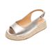 Extremely Comfortable Straw Open-toe For Women, Summer Retro Style, Height-increasing, Thick-soled, Wedge-heeled, Buckle_vogvips.com