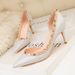 899-43 Korean Style Fashion V Brand Studded Stiletto High Heels Slimming Shallow Mouth Pointed Toe Sexy Side Hollow_vogvips.com
