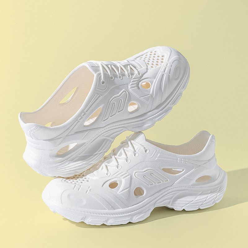 Hole Shoes Men's Summer Wear 2026 New Thick-soled Non-slip Deodorant Sandals Beach Breathable Sports Slippers Men_vogvips.com