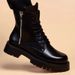 Soft Leather Martin Boots Men's 2025 Autumn New High Top Shoes Workwear Boots Men's Trend British Style Genuine Leather Men's Boots_vogvips.com