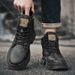 New Leather Spring Men's Shoes High-top Men's Heightening Tooling Martin Boots_vogvips.com