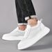 Height-increasing Men's Shoes Platform Muffin Shoes Inner Height-increasing Board Shoes Low-top Cowhide Surface Retro Sneakers_vogvips.com