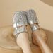 Rhinestone-embellished Hollowed-out Closed-toe Mules Outdoor Wear, 2026 Hot-selling Summer Mesh Breathable Rhinestone_vogvips.com