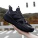 Unisex White Breathable Mesh Running Shoes Lightweight Thick Cushion Athletic Sneakers_vogvips.com