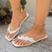 Cross-border Plus-size Women's Flip-flops 2026 Summer New Casual Flat Floral Slip-on Outdoor Sandals Wholesale_vogvips.com