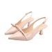 European And American Style Pointed Toe Mules For Women, Summer New French Bow Backless Stiletto Sexy Dress Sandals_vogvips.com