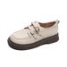 Platform Loafers Women's Word With Retro Maillard Soft-soled Small Leather Shoes British Style_vogvips.com