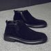 European Warm Series Martin Autumn Winter Fleece Lined Warm British Style Short Suede Leather Mid-top Men's Boots_vogvips.com