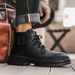 European Warm Series Large Size 45 Martin 2025 Autumn Winter Work Casual British Leather Boots Men's Fleece Lined Warm Trendy_vogvips.com