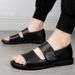 Men's Summer New Sandals, Flat Lightweight Slippers, Outdoor Fashion Roman Beach Shoes For Middle-aged Men,_vogvips.com